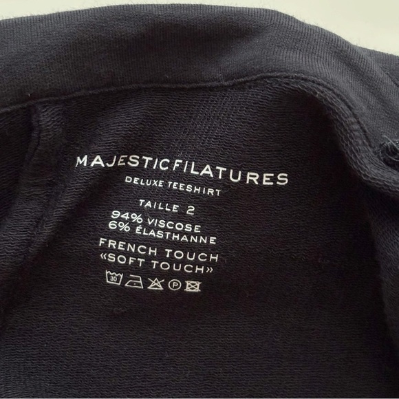 Majestic Filatures French Touch One Button Knit Blazer 2 Medium Black Noir - Picture 5 of 7